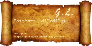 Gotthart Lóránt névjegykártya