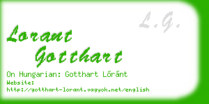 lorant gotthart business card