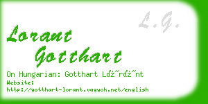 lorant gotthart business card